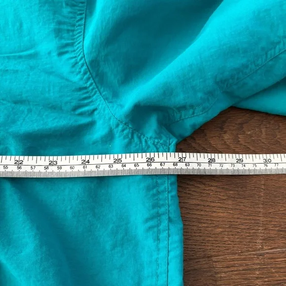 Vintage 90s Teal Hooded Pullover Windbreaker - Picture 11 of 14